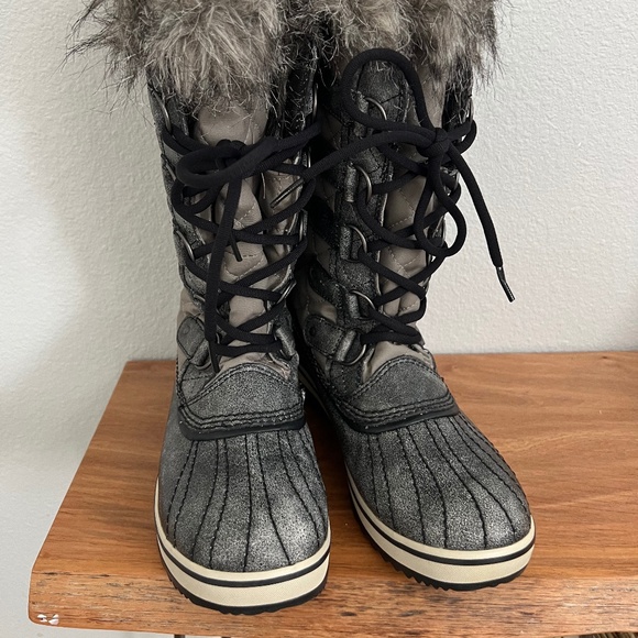 Sorel Tofino Laceup Mid Calf Waterproof Snow Boots Gray/Kettle Black Size 7 - Picture 5 of 5